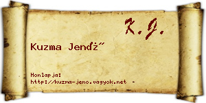 Kuzma Jenő névjegykártya