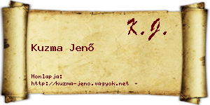 Kuzma Jenő névjegykártya