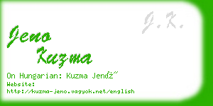 jeno kuzma business card